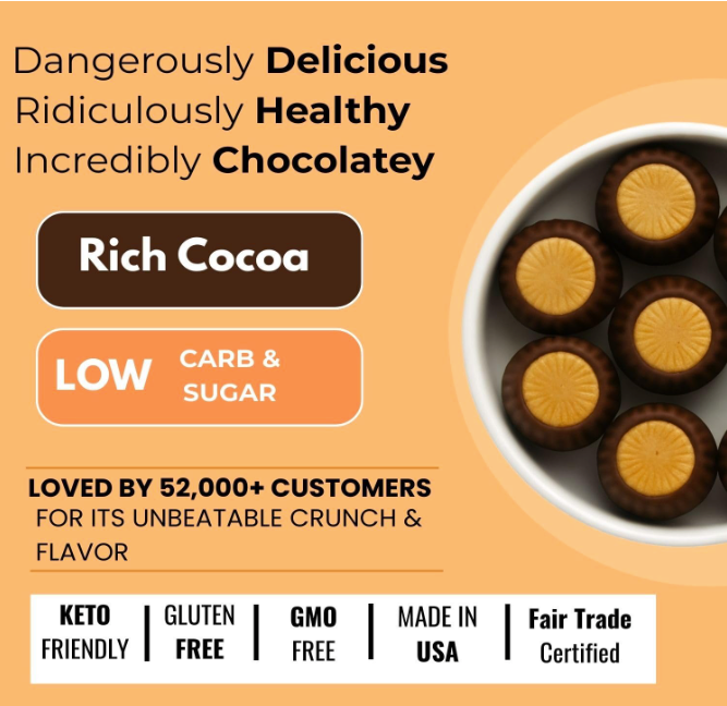 Peanut Butter Keto Chocolate Cups 1.69oz (6pk Buckeyes)